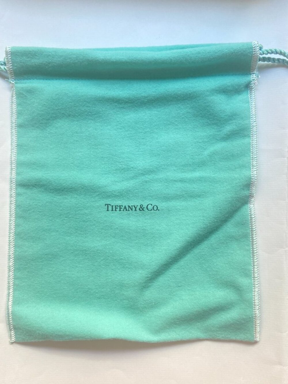 NEW Tiffany & Co Authentic Blue Suede Jewelry Pouch Size Large (1 Piece)